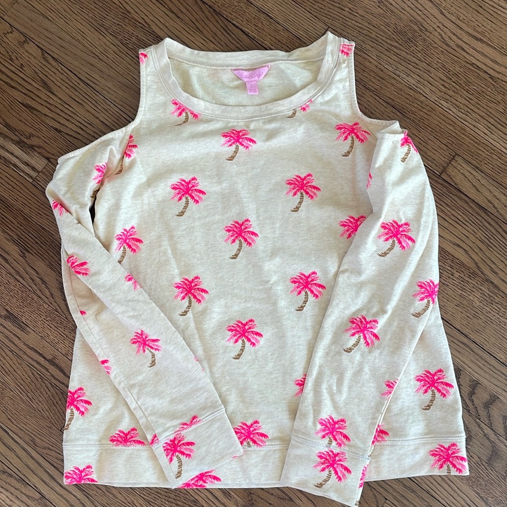 Lilly Pulitzer palm tree sweatshirt size small